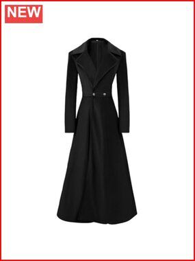 Victorian Double Breasted Long Trench Coat Women Winter Coat